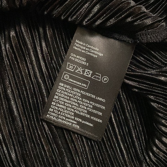 H&M Pleated strappy top black Sz S - Picture 5 of 7
